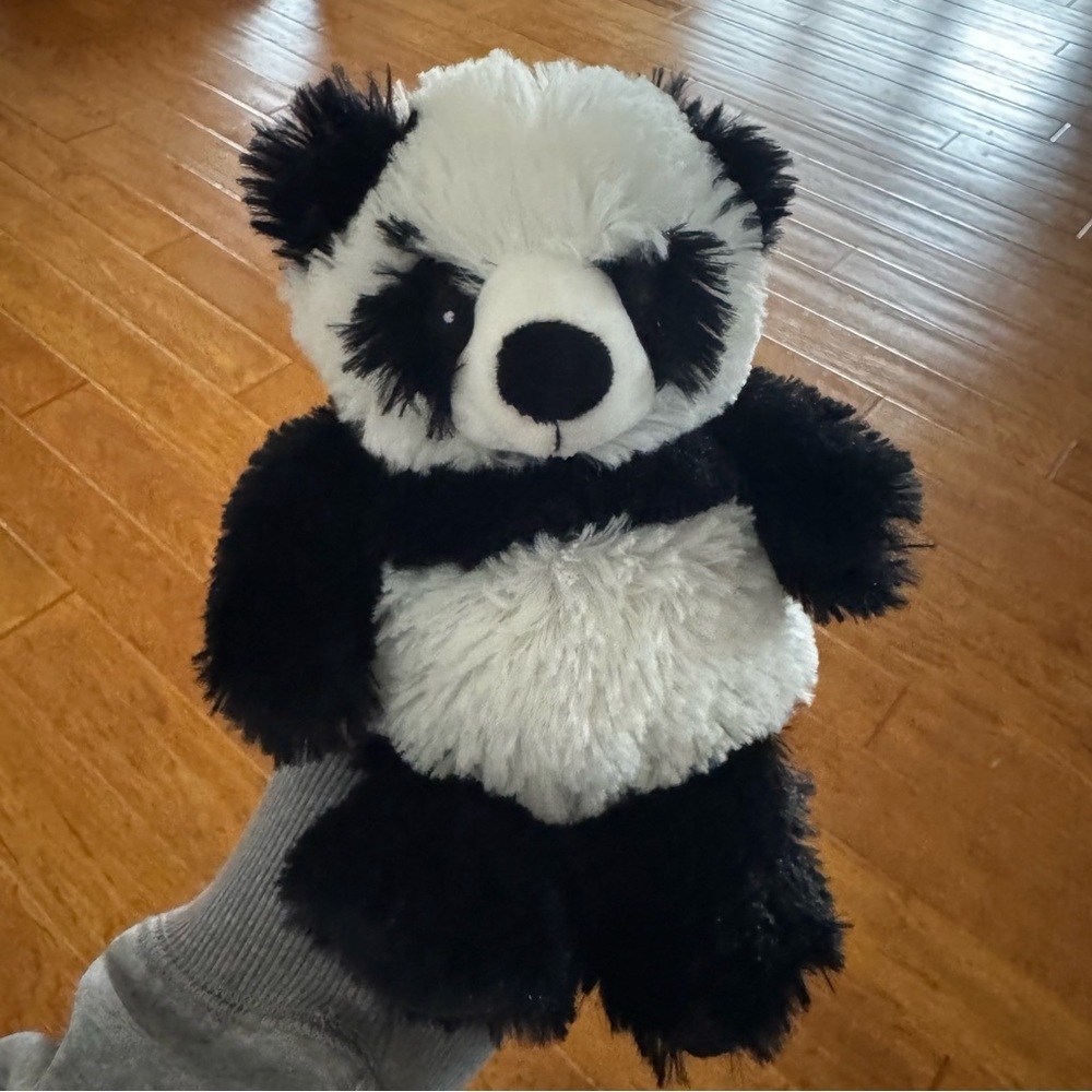 Warmies Microwavable Plush Jr Panda 9” Black White Bean Stuffed Animal